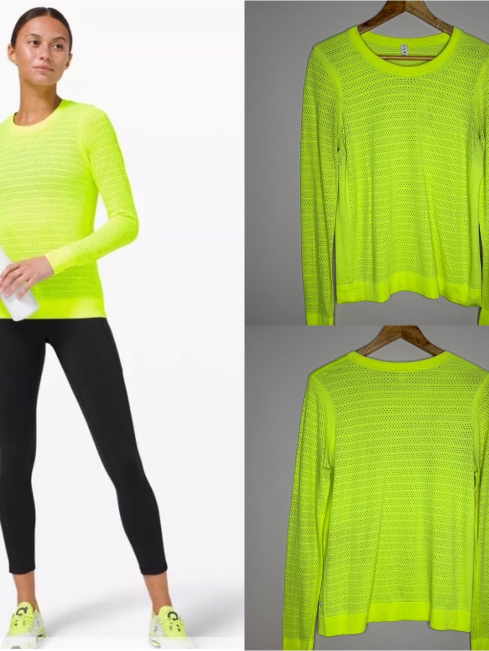 Lululemon Swiftly Breathe Long Sleeve in Squad Highlighter Yellow